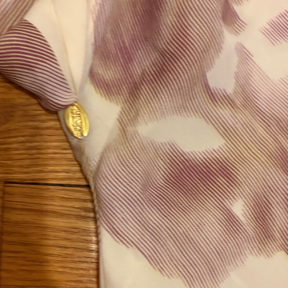 Planet Blue Elijah Cream and Purple Floral Tunic Blouse𩵠- Picture 5 of 7